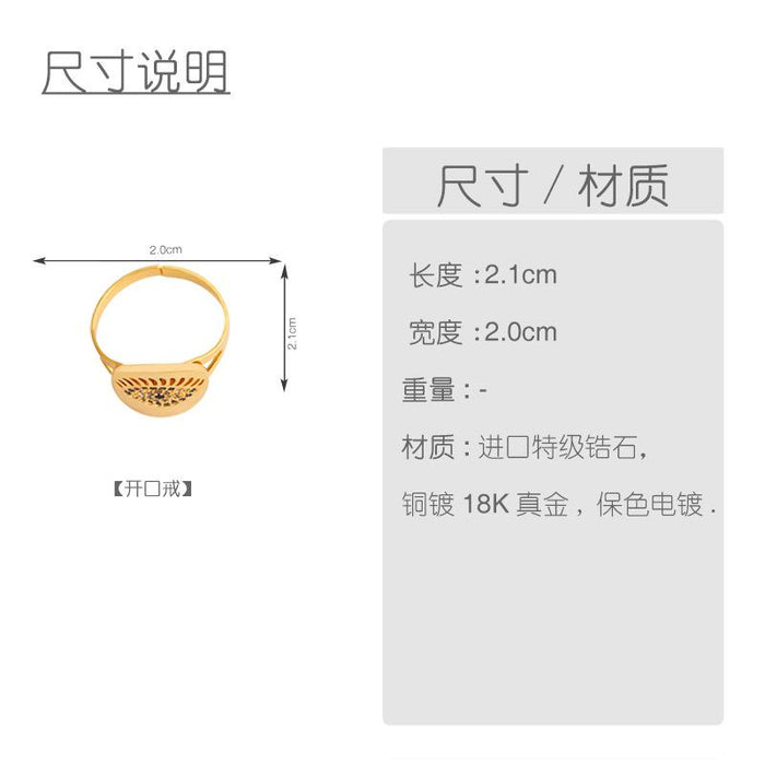 Bulk Jewelry Wholesale copper color zircon rings JDC-RS-AS043 Wholesale factory from China YIWU China
