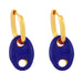 Wholesale copper colored pig nose Earrings JDC-ES-AS066 Earrings 翱?N blue Wholesale Jewelry JoyasDeChina Joyas De China
