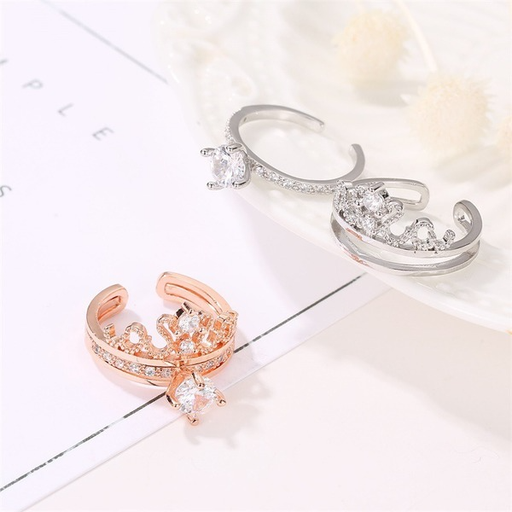 Bulk Jewelry Wholesale copper crown zircon rings JDC-RS-MH008 Wholesale factory from China YIWU China