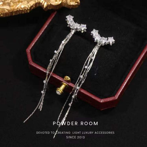 Wholesale Copper Detachable Tassel 925 Silver Needle Earrings JDC-ES-XuF092 Earrings 旭帆 Wholesale Jewelry JoyasDeChina Joyas De China