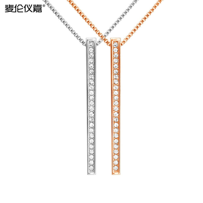 Wholesale copper diamond inlaid 3D engraved name mother's Day Necklace JDC-NE-Mail007 Necklaces 麦伦 Wholesale Jewelry JoyasDeChina Joyas De China