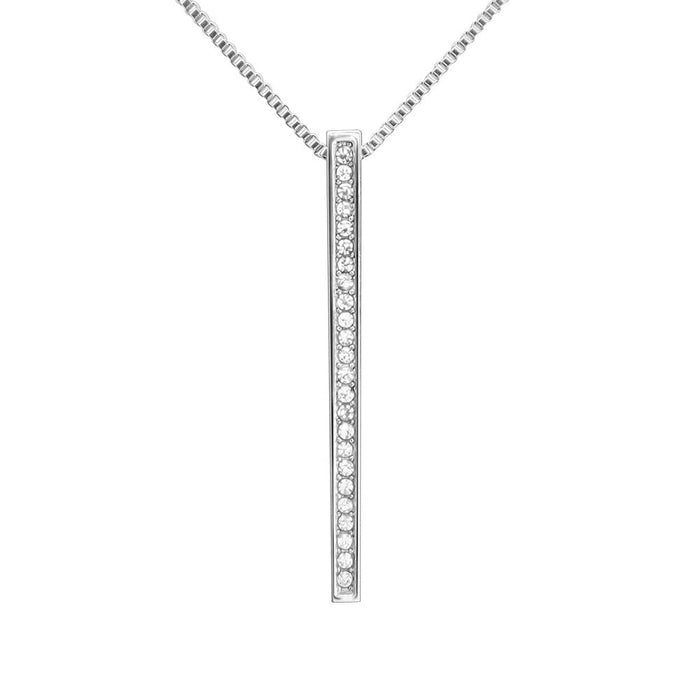 Wholesale copper diamond inlaid 3D engraved name mother's Day Necklace JDC-NE-Mail007 Necklaces 麦伦 Silver gloss Wholesale Jewelry JoyasDeChina Joyas De China