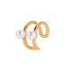 Bulk Jewelry Wholesale Copper Diamond Pearl C-shaped Hollow Stud Earrings JDC-ES-D533 Wholesale factory from China YIWU China