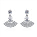 Wholesale copper fan shaped zircon earrings JDC-ES-BLX032 Earrings 宝来兴 A Wholesale Jewelry JoyasDeChina Joyas De China