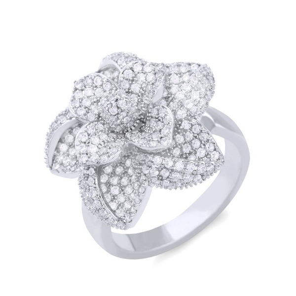Bulk Jewelry Wholesale copper flower ring JDC-RS-AS040 Wholesale factory from China YIWU China