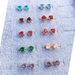 Wholesale copper four claw amethyst red diamond blue zircon earrings JDC-ES-ML003 Earrings JoyasDeChina Wholesale Jewelry JoyasDeChina Joyas De China