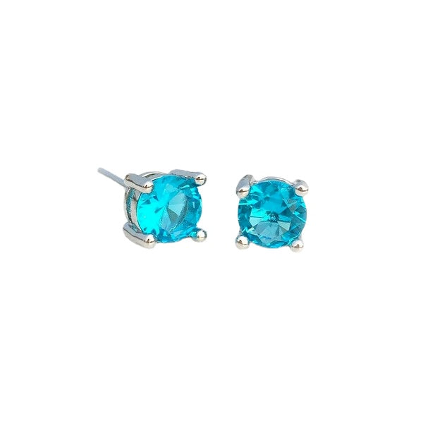 Wholesale copper four claw amethyst red diamond blue zircon earrings JDC-ES-ML003 Earrings JoyasDeChina Lan Shi Meigui Jin se Wholesale Jewelry JoyasDeChina Joyas De China