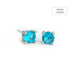 Wholesale copper four claw amethyst red diamond blue zircon earrings JDC-ES-ML003 Earrings JoyasDeChina Sea blue white gold Wholesale Jewelry JoyasDeChina Joyas De China
