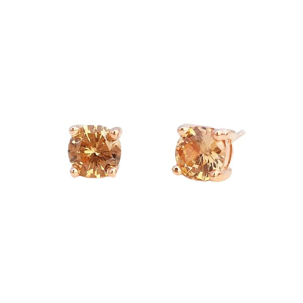 Wholesale copper four claw amethyst red diamond blue zircon earrings JDC-ES-ML003 Earrings JoyasDeChina White stone rose gold Wholesale Jewelry JoyasDeChina Joyas De China