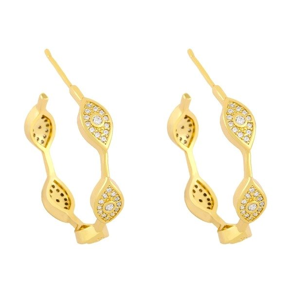Wholesale copper geometric gold earrings JDC-ES-AS033 Earrings 翱?N Wholesale Jewelry JoyasDeChina Joyas De China