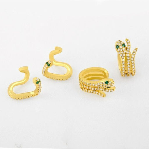 Wholesale copper gold C-shaped Earrings JDC-ES-AS081 Earrings 翱?N Wholesale Jewelry JoyasDeChina Joyas De China