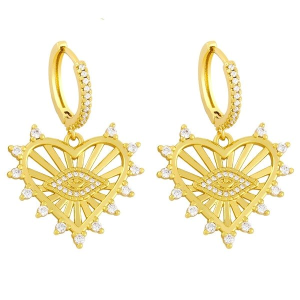 Wholesale copper gold earrings JDC-ES-AS074 Earrings 翱?N Wholesale Jewelry JoyasDeChina Joyas De China