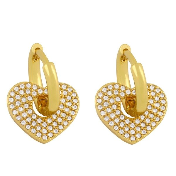 Wholesale copper gold Love Earrings JDC-ES-AS034 Earrings 翱?N Wholesale Jewelry JoyasDeChina Joyas De China