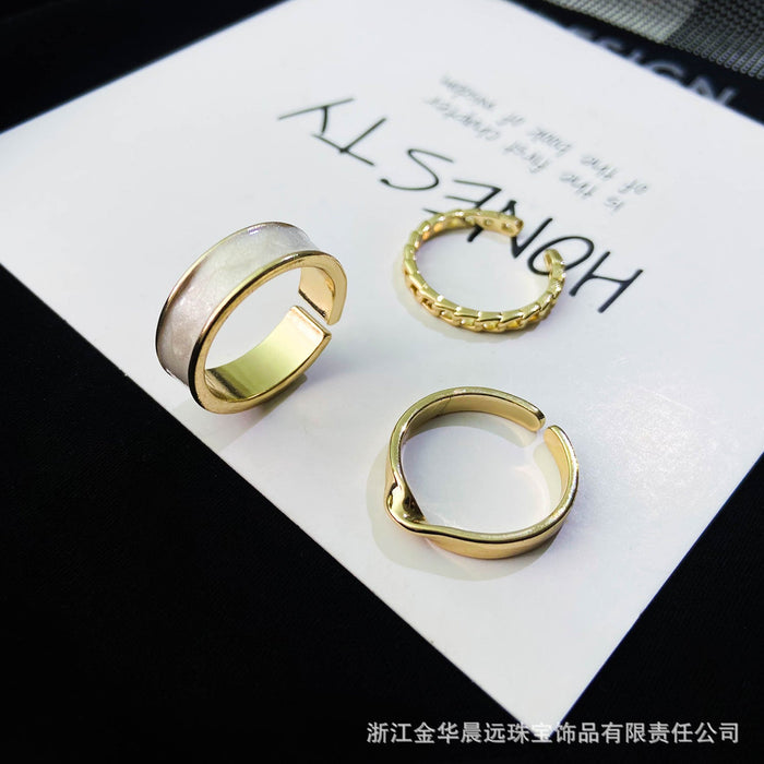 Wholesale Copper Gold Plated Adjustable Rings JDC-RS-ChenY001 Rings 晨远 R303 adjustable Wholesale Jewelry JoyasDeChina Joyas De China