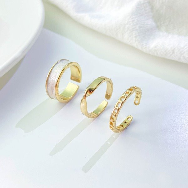 Wholesale Copper Gold Plated Simple Rings JDC-RS-ChenY005 Rings 晨远 Wholesale Jewelry JoyasDeChina Joyas De China