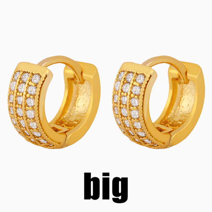 Wholesale Copper Gold Round Earrings JDC-ES-AS083 Earrings 翱?N big Wholesale Jewelry JoyasDeChina Joyas De China