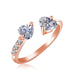 Wholesale Copper Heart Zircon Open Ring JDC-RS-MiMeng022 Rings 米萌 Wholesale Jewelry JoyasDeChina Joyas De China
