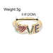 Wholesale copper inlaid colorful zircon letter rings JDC-RS-TC015 Rings JoyasDeChina Wholesale Jewelry JoyasDeChina Joyas De China