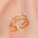 Wholesale copper inlaid zircon double layer butterfly rings JDC-RS-A087 Rings 妙雅 Wholesale Jewelry JoyasDeChina Joyas De China
