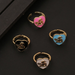 Wholesale copper inlaid zircon heart shaped angel rings JDC-RS-HX111 Rings JoyasDeChina Wholesale Jewelry JoyasDeChina Joyas De China