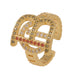 Wholesale copper inlaid zircon letter B rings JDC-RS-HX131 Rings JoyasDeChina color Adjustable Wholesale Jewelry JoyasDeChina Joyas De China