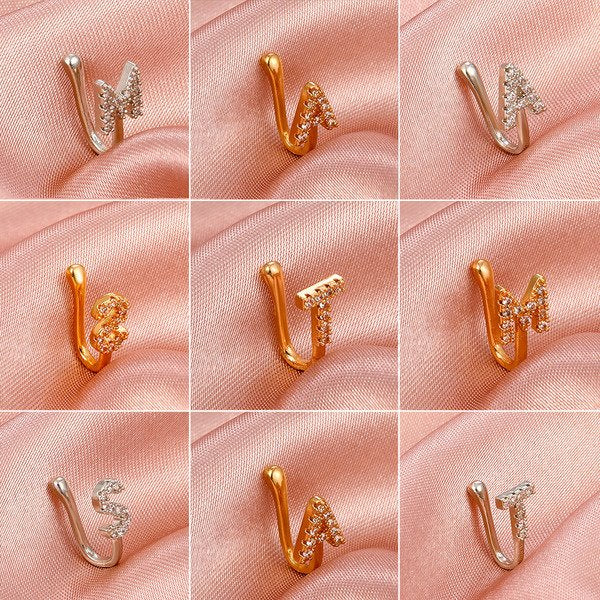 Wholesale copper inlaid zircon letter U-shaped non Piercings nose nail JDC-NS-D005 Piercings 晴雯 Wholesale Jewelry JoyasDeChina Joyas De China