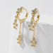 Wholesale Copper Inlaid Zircon Snake Earrings JDC-ES-Yuet001 Earrings 跃腾 gold Wholesale Jewelry JoyasDeChina Joyas De China