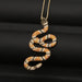 Wholesale Copper Inlaid Zircon Snake Necklaces JDC-NE-HX008 Necklaces 鸿禧 DX32-4 Wholesale Jewelry JoyasDeChina Joyas De China