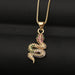 Wholesale Copper Inlaid Zircon Snake Necklaces JDC-NE-HX008 Necklaces 鸿禧 DX32-8 Wholesale Jewelry JoyasDeChina Joyas De China