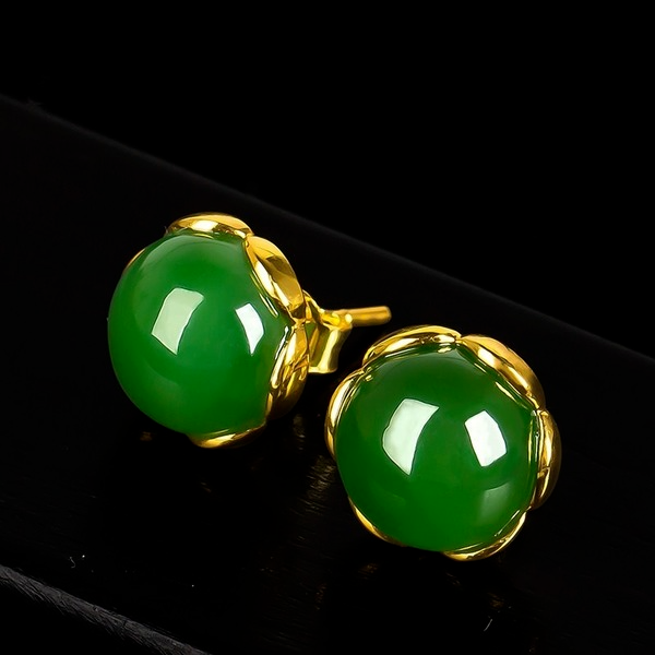 Wholesale copper jasper simulation gem earrings JDC-ES-ML001 Earrings JoyasDeChina Wholesale Jewelry JoyasDeChina Joyas De China