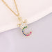 Wholesale copper letter necklace JDC-ES-Bingm007 Earrings 冰萌 C Wholesale Jewelry JoyasDeChina Joyas De China