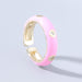 Wholesale copper micro diamond diamond diamond geometric ring JDC-RS-JL135 Rings JoyasDeChina Pink Wholesale Jewelry JoyasDeChina Joyas De China