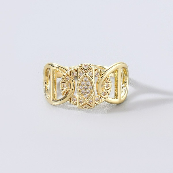Wholesale copper micro diamond diamond diamond geometric ring JDC-RS-JL140 Rings JoyasDeChina Wholesale Jewelry JoyasDeChina Joyas De China