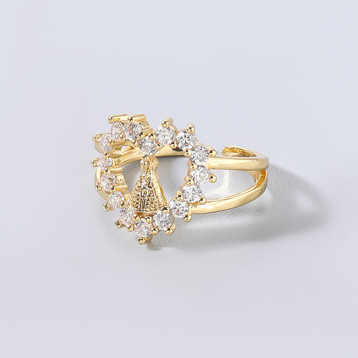 Wholesale copper micro diamond diamond diamond geometric ring JDC-RS-JL140 Rings JoyasDeChina No.2 Wholesale Jewelry JoyasDeChina Joyas De China
