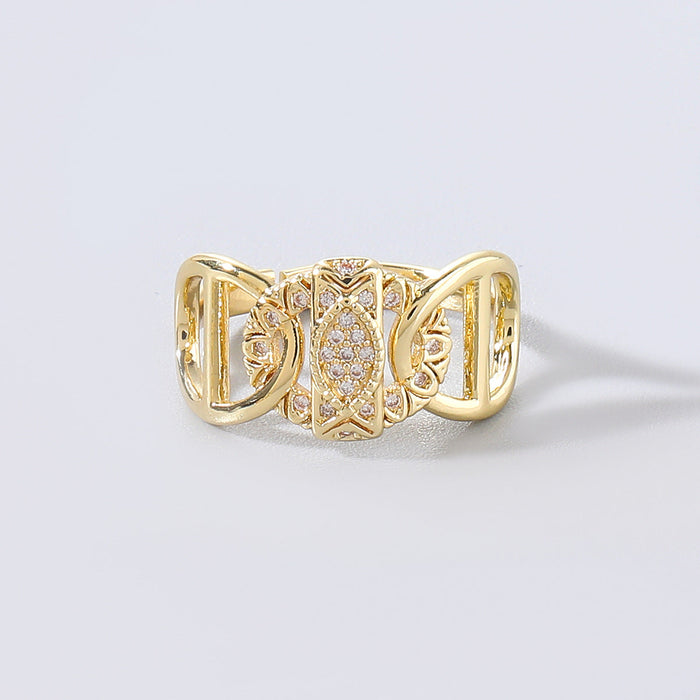 Wholesale copper micro diamond diamond diamond geometric ring JDC-RS-JL140 Rings JoyasDeChina No.6 Wholesale Jewelry JoyasDeChina Joyas De China