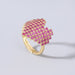 Wholesale copper micro diamond love ring JDC-RS-JL136 Rings JoyasDeChina red Wholesale Jewelry JoyasDeChina Joyas De China