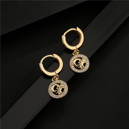 Bulk Jewelry Wholesale copper micro-inlaid zircon earrings JDC-ES-ag137 Wholesale factory from China YIWU China