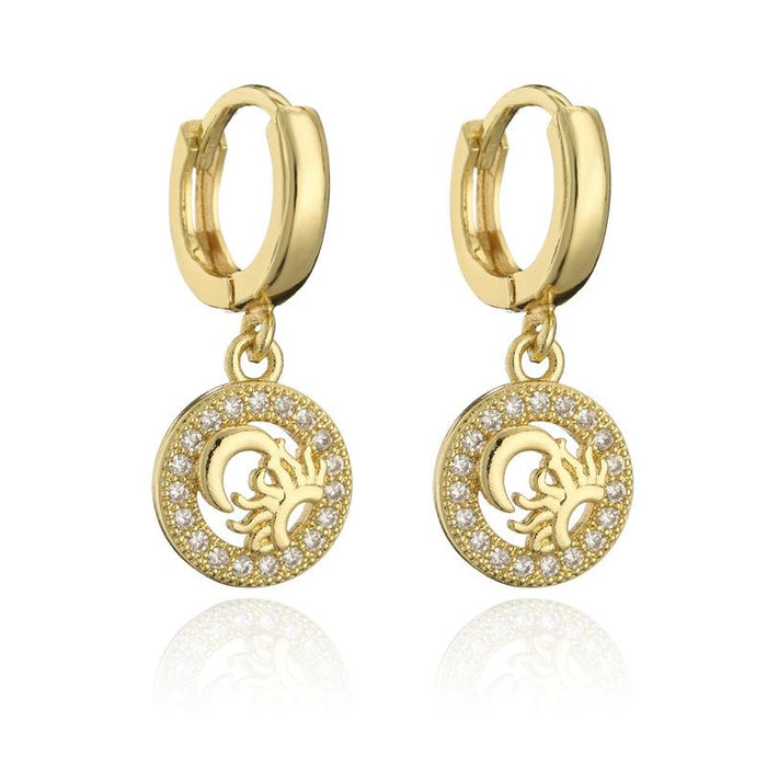 Wholesale copper micro-inlaid zircon earrings JDC-ES-ag137 Earrings JoyasDeChina 40998 Wholesale Jewelry JoyasDeChina Joyas De China
