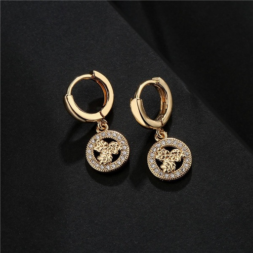 Bulk Jewelry Wholesale copper micro-inlaid zircon earrings JDC-ES-ag138 Wholesale factory from China YIWU China