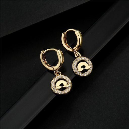 Bulk Jewelry Wholesale copper micro - inlaid zircon rainbow earrings JDC-ES-ag126 Wholesale factory from China YIWU China