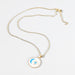 Wholesale Copper Micro Rhinestone Drop Oil Moon Eye Necklace JDC-NE-JL172 Necklaces 氿乐 blue Wholesale Jewelry JoyasDeChina Joyas De China