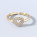 Wholesale copper micro Rhinestone heart ring JDC-RS-JL125 Rings JoyasDeChina Wholesale Jewelry JoyasDeChina Joyas De China