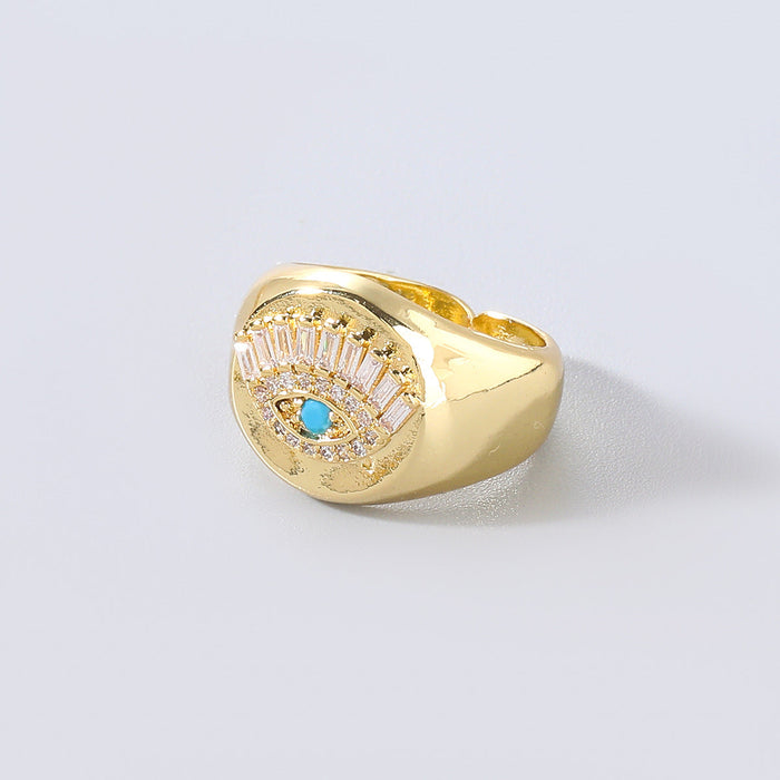 Wholesale copper micro Rhinestone ring JDC-RS-JL121 Rings JoyasDeChina Blue Wholesale Jewelry JoyasDeChina Joyas De China
