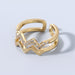 Wholesale copper micro Rhinestone snake shaped geometric couple ring JDC-RS-JL131 Rings JoyasDeChina No.2 Wholesale Jewelry JoyasDeChina Joyas De China