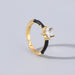 Wholesale copper micro Rhinestone star ring JDC-RS-JL134 Rings JoyasDeChina black Wholesale Jewelry JoyasDeChina Joyas De China