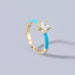 Wholesale copper micro Rhinestone star ring JDC-RS-JL134 Rings JoyasDeChina blue Wholesale Jewelry JoyasDeChina Joyas De China