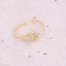 Wholesale Copper Micro Set Zircon Ring Small Daisy Cherry Fish Girl Ring JDC-RS-Bingm008 Rings 冰萌 6# Opening adjustable Wholesale Jewelry JoyasDeChina Joyas De China