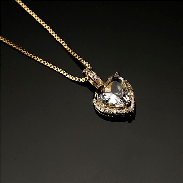 Bulk Jewelry Wholesale copper ocean Heart Necklaces JDC-NE-ag009 Wholesale factory from China YIWU China