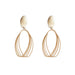 Wholesale Copper Oval silver earrings JDC-ES-BY077 Earrings 宝钰 Golden Wholesale Jewelry JoyasDeChina Joyas De China