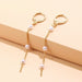 Wholesale copper pearl Tassel Earrings JDC-ES-MiMeng004 Earrings 米萌 Wholesale Jewelry JoyasDeChina Joyas De China